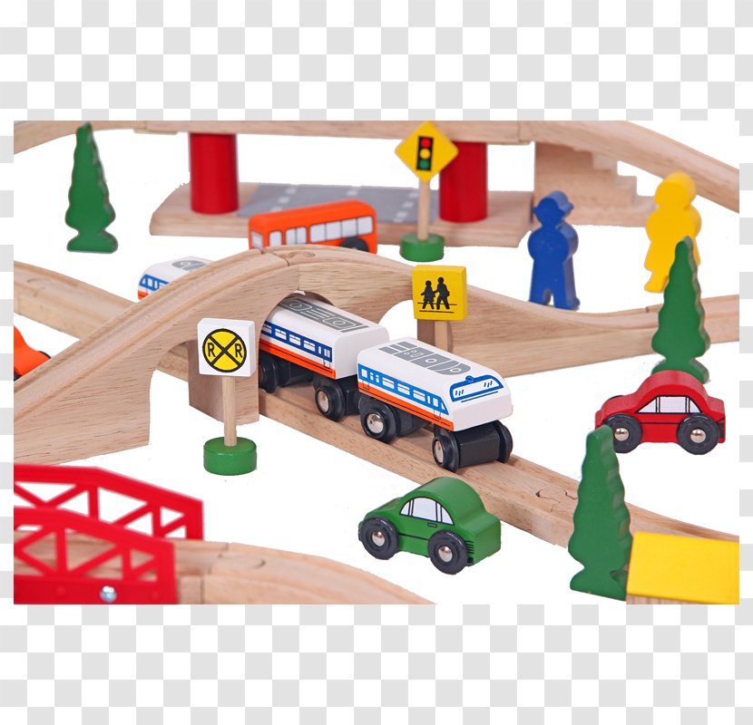 Wooden Toy Train Vehicle Block Rail Transport - Playset Transparent PNG