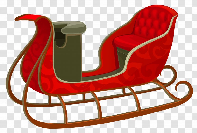 Sledding Santa Claus Clip Art - Sled Dog - Sleigh Transparent PNG