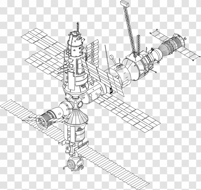International Space Station Mir Drawing Spacecraft Transparent PNG