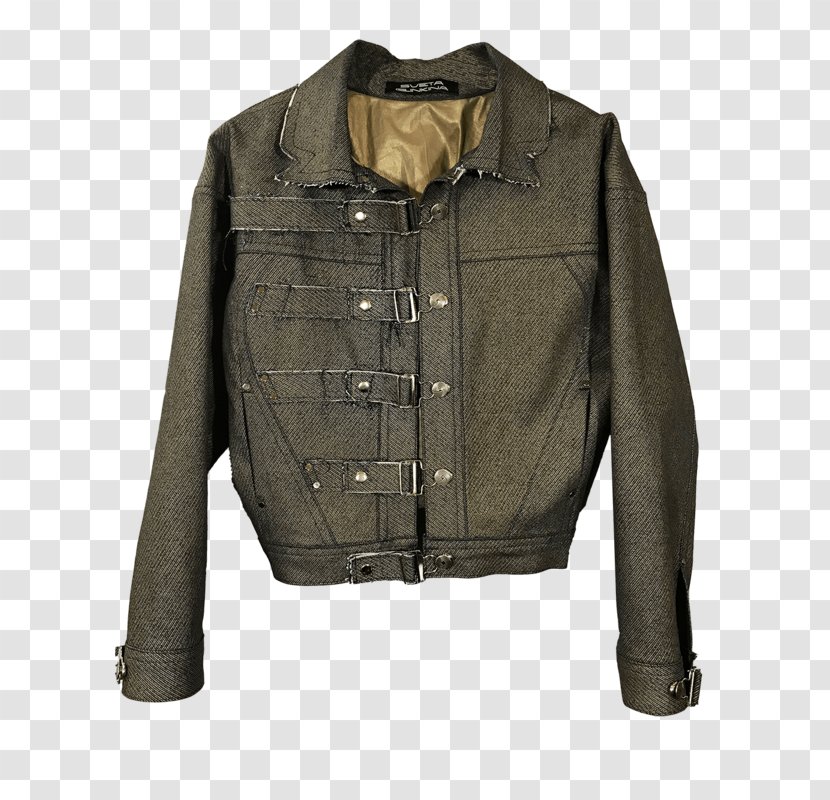 Leather Jacket Sleeve Pocket Zipper - Jeans Transparent PNG