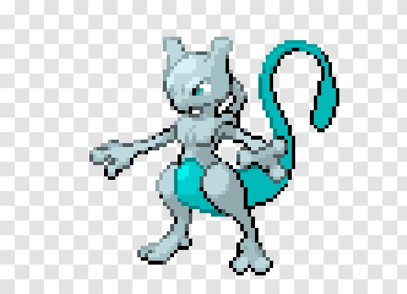 Pokémon Red And Blue X Y Mewtwo Sprite - Symbol Transparent PNG