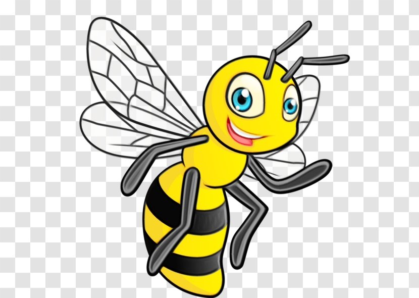 Bee Cartoon - Drawing - Pest Wing Transparent PNG