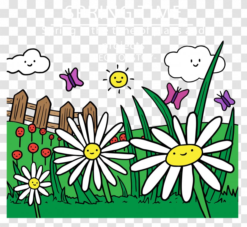 Floral Design Landscape Download - Petal - Smiling Grass Transparent PNG