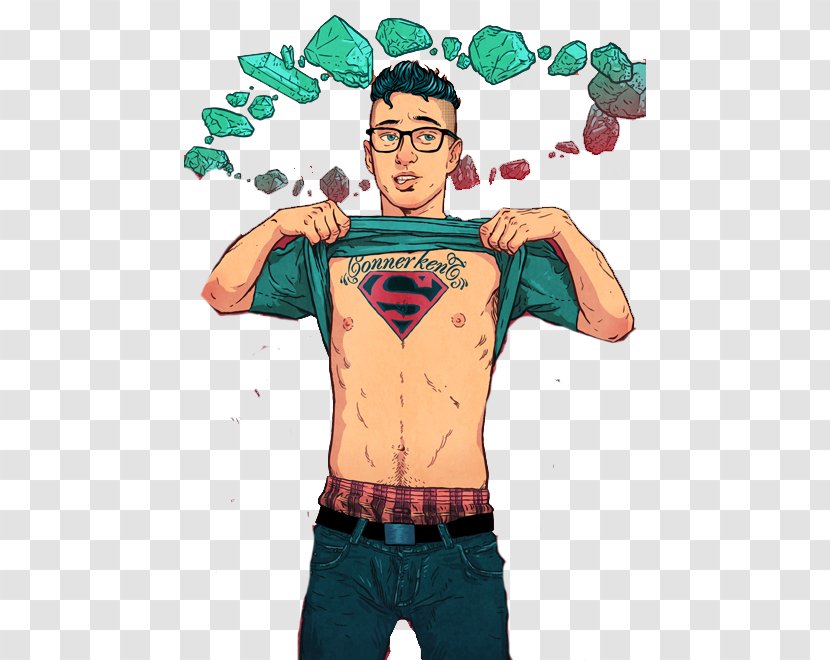 Superman Superhero Cartoon Illustrator Illustration - Man - Tattoo Boy Transparent PNG