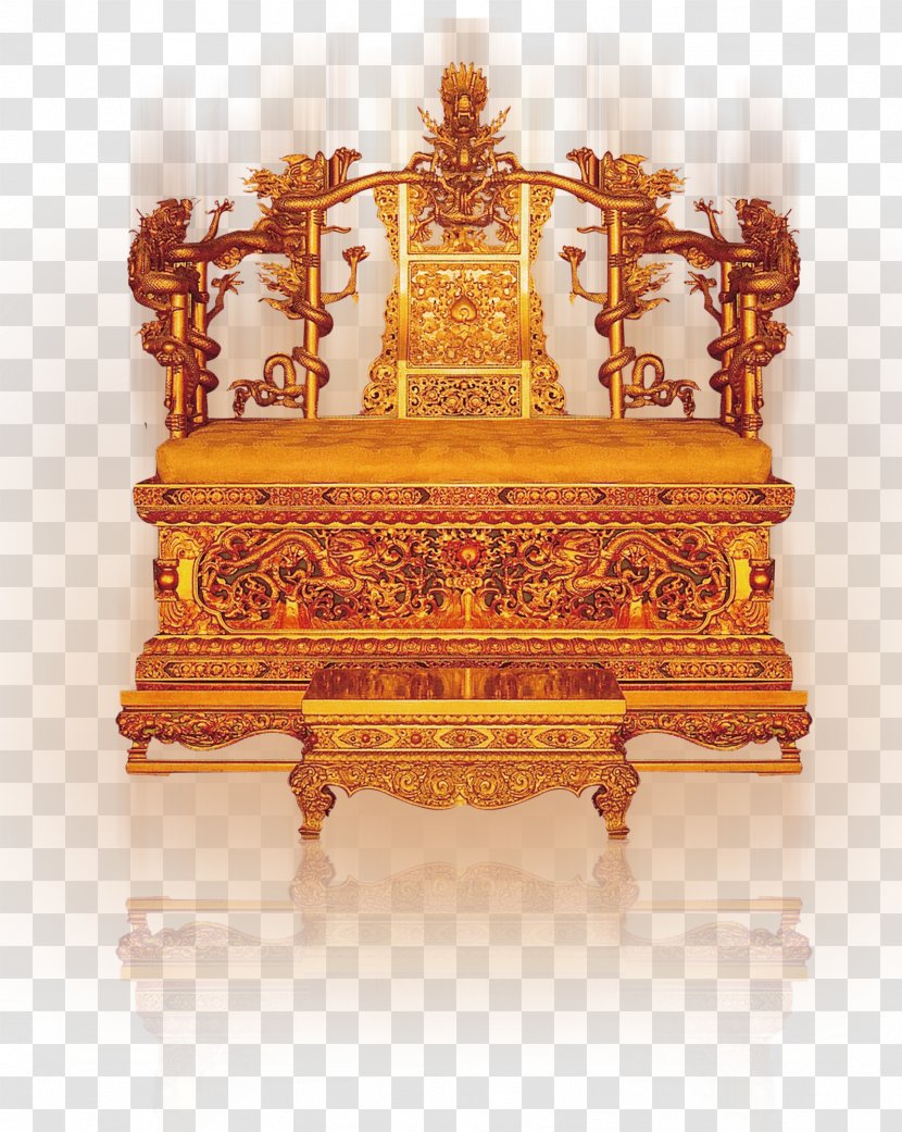 Forbidden City Emperor Of China Table Qing Dynasty Throne - Chair - King The Dragon Transparent PNG
