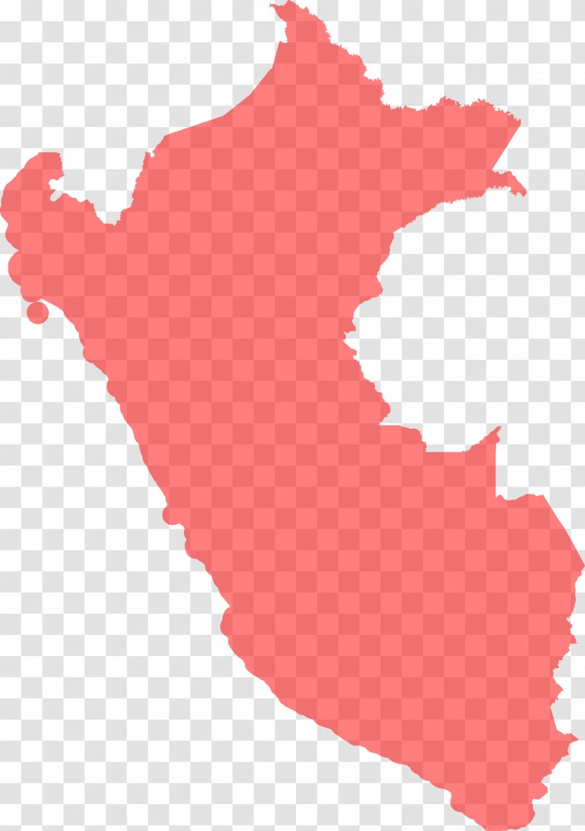 Flag Of Peru Map - Silhouette Transparent PNG