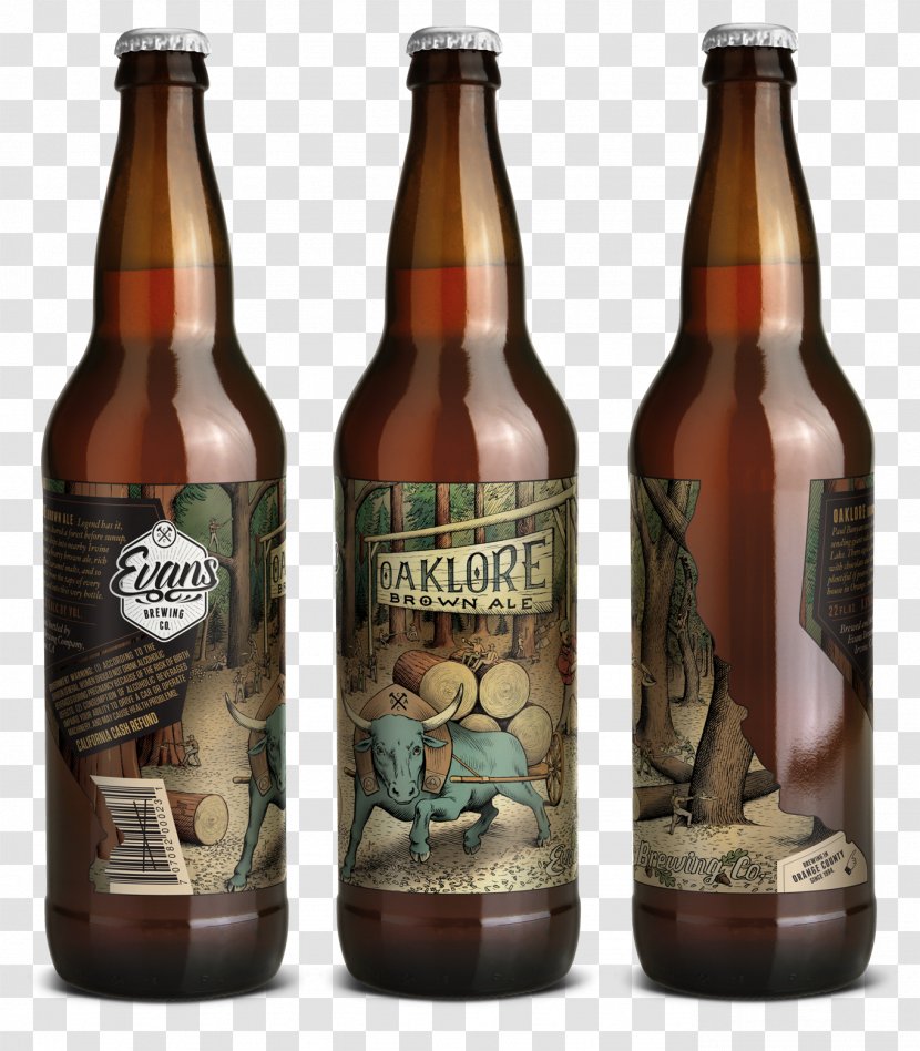 Beer Evans Brewing Company Ale Bottle Drink Transparent PNG