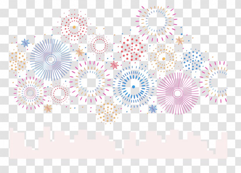 Graphic Design Textile Pattern - Symmetry - Blooming Fireworks Transparent PNG