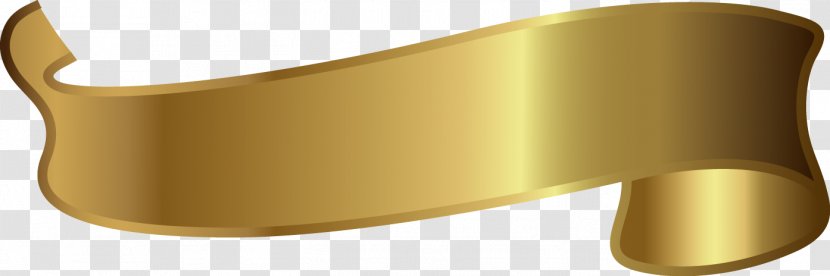 Brass Material Angle Font - Metal - Gold Ribbon Vector Design Transparent PNG