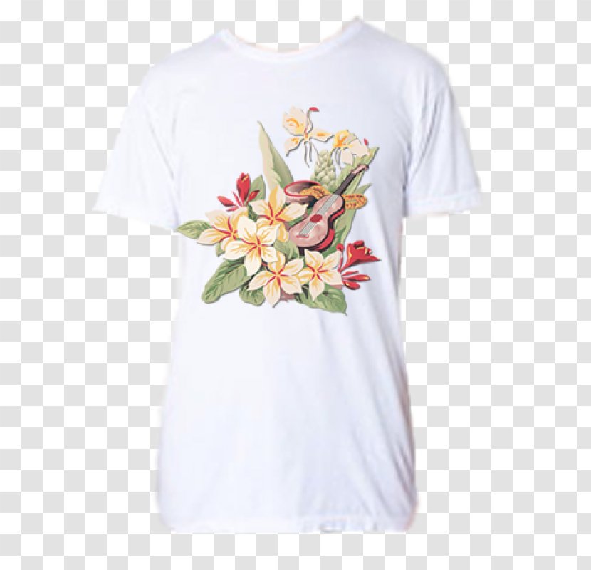 T-shirt Floral Design Sleeve Cut Flowers Blouse Transparent PNG