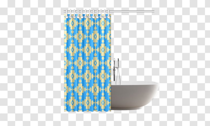 Douchegordijn Turquoise Pattern - Aqua - Design Transparent PNG