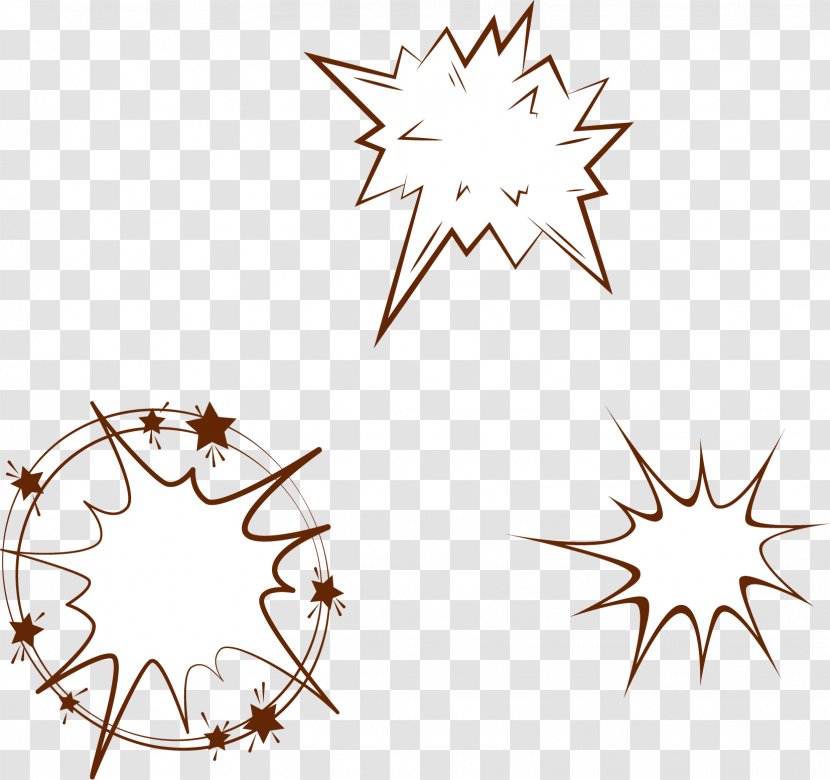 Cartoon Explosion - Body Jewelry - Vector Hand-painted Effect Transparent PNG