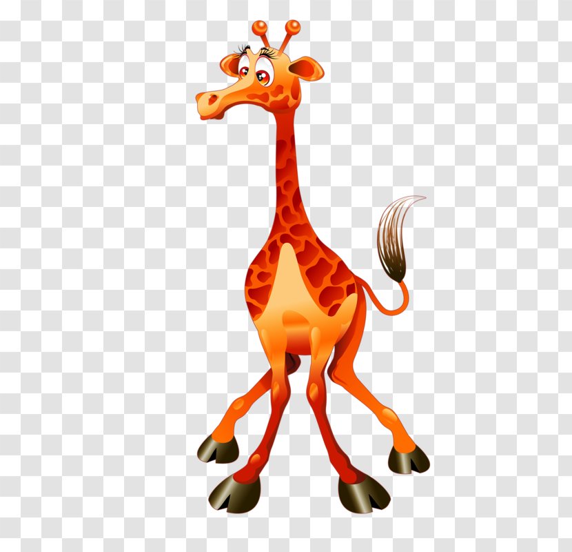 Giraffe Cartoon Drawing Illustration - Terrestrial Animal Transparent PNG