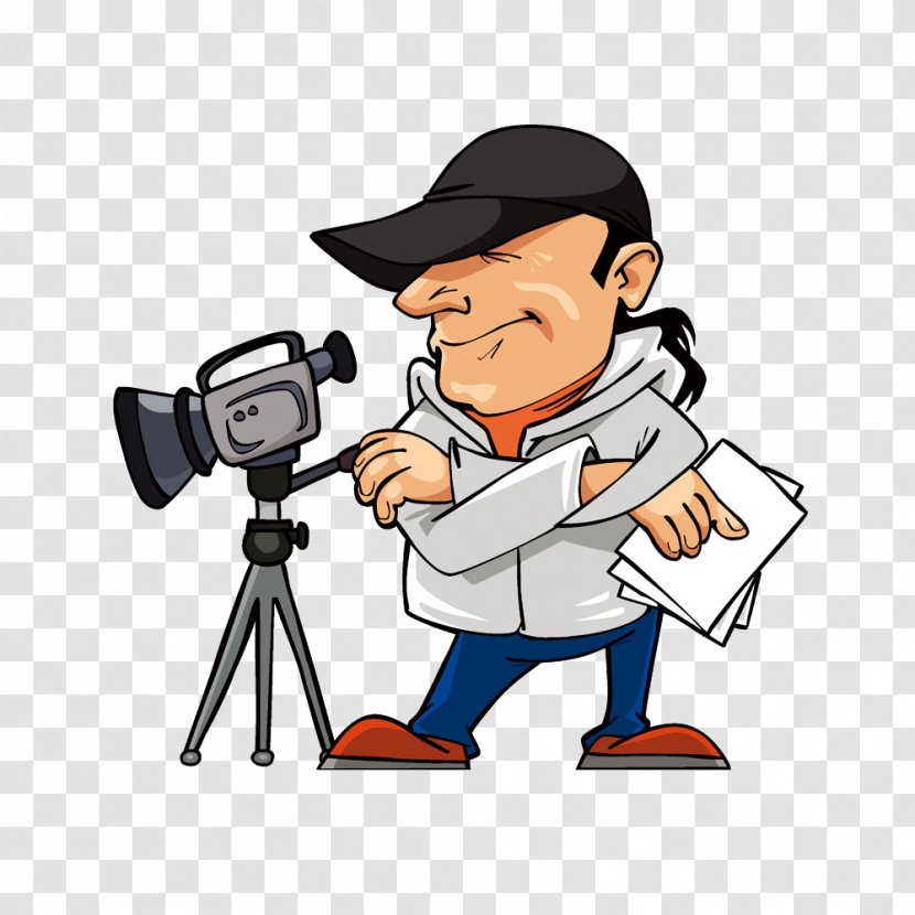 Film Director Cartoon Illustration - Microphone - Photographers Transparent PNG