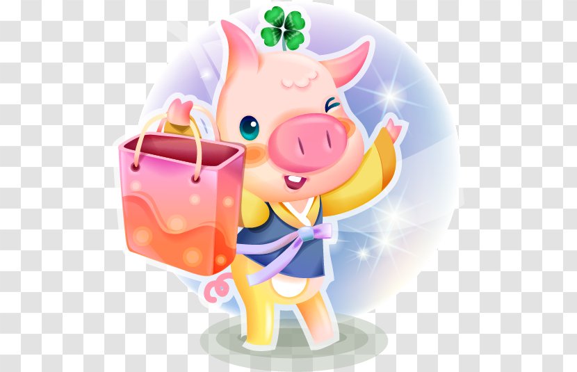 Domestic Pig Cartoon Designer Illustration - Snout - Cute Transparent PNG