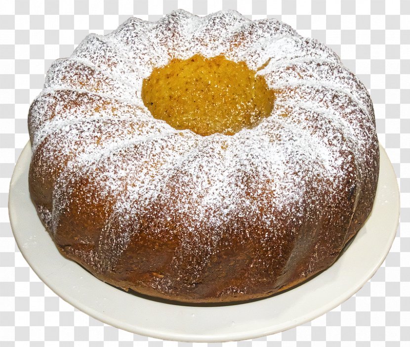 Gugelhupf Sponge Cake Bundt Pound Torte - Powdered Sugar - Milk Transparent PNG