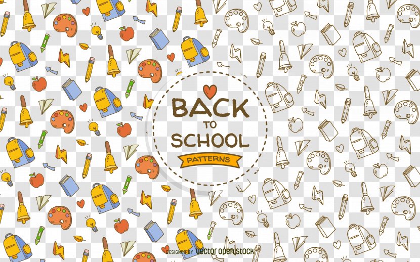 Student Paper School Pattern - Creative Market - Go To Transparent PNG