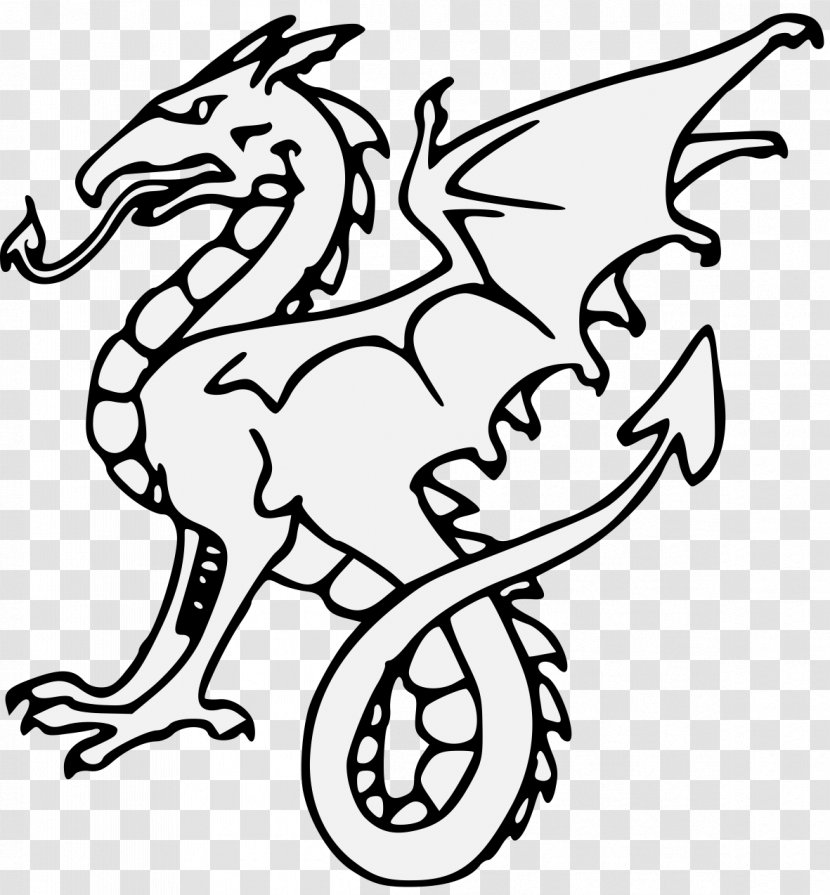 Clip Art Stencil Designs Heraldry Wyvern - Complete Guide To - Fantasy Transparent PNG