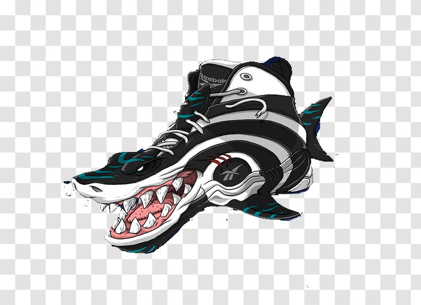 Sneakers Art Reebok Air Jordan Shoe - Sharks Basketball Shoes Transparent PNG