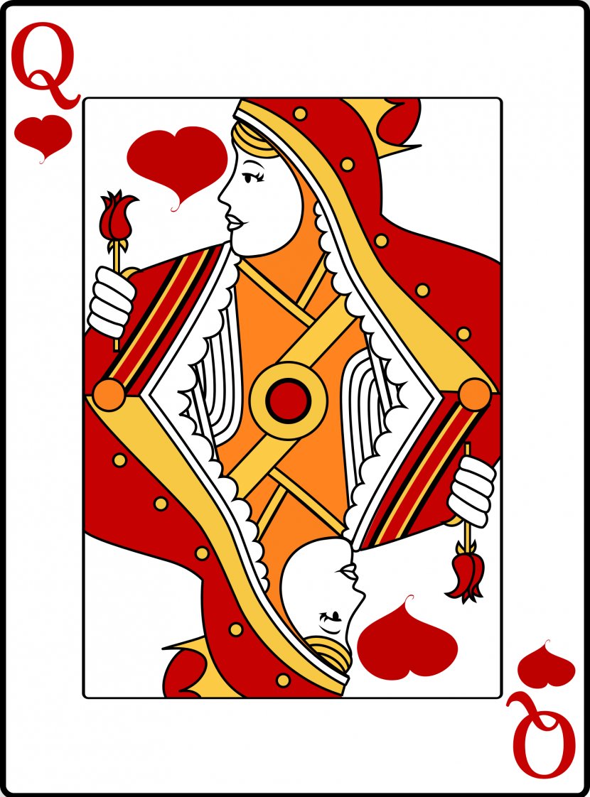 Queen Of Hearts Playing Card Clip Art - Frame - Cards Transparent PNG