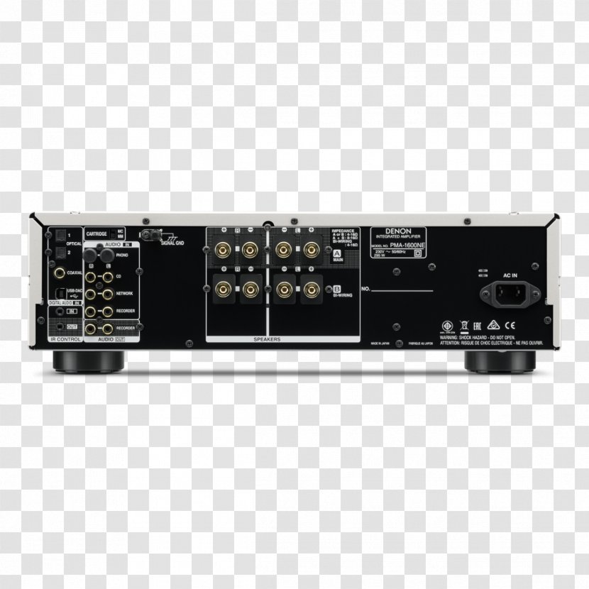 DENON PMA-1600NE HiFi Amplifier Digital Audio Power High Fidelity - Multimedia Transparent PNG