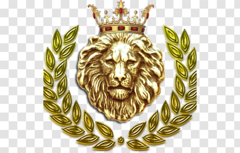 Laurel Wreath Crown Golden Lion Gym - Lions Clipart Transparent PNG