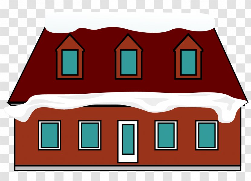 House Building Roof - Home - Vector Red Snow Transparent PNG
