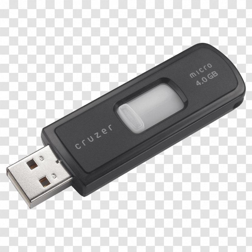USB Flash Drive SanDisk Cruzer Computer Data Storage Memory - Component - Usb Transparent PNG