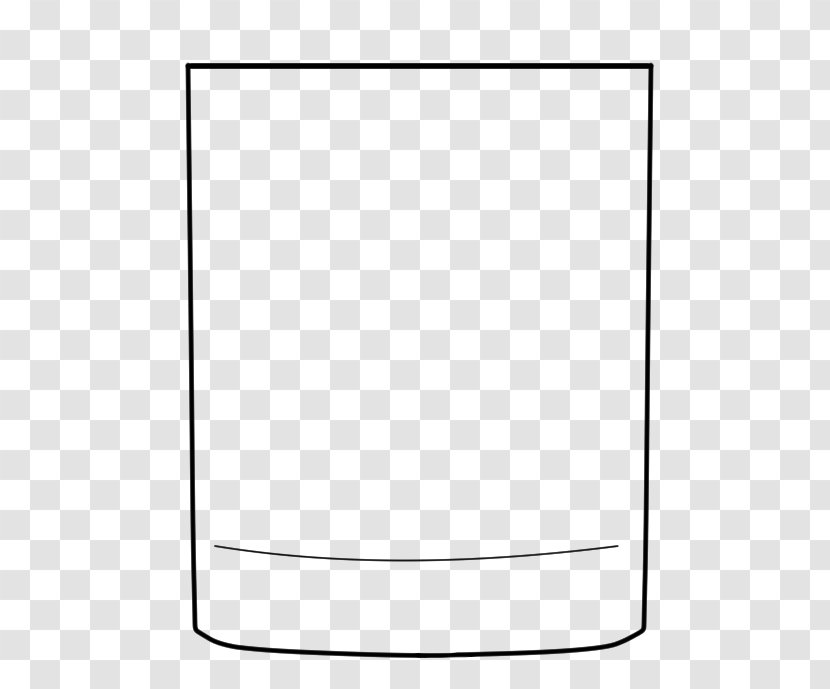 Paper White Line Angle - Black - Old Fashioned Glass Transparent PNG