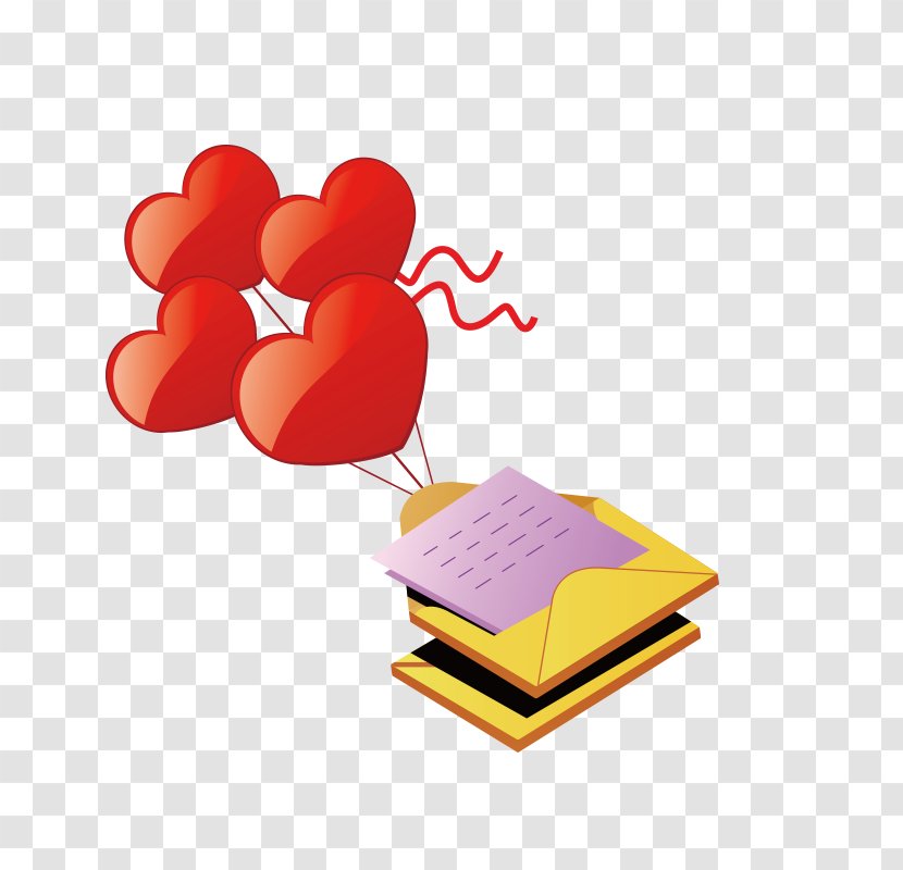Cartoon Clip Art - Red Balloon With Letter Transparent PNG