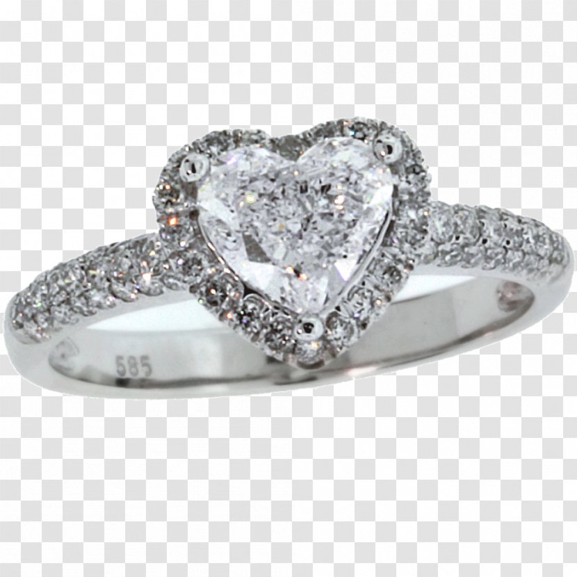 Body Jewellery Wedding Ring Bling-bling Diamond - Silver - Rings Heart Transparent PNG