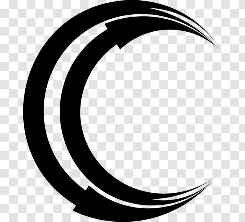 Crescent Moon Cresent - Blackandwhite - Logo Transparent PNG