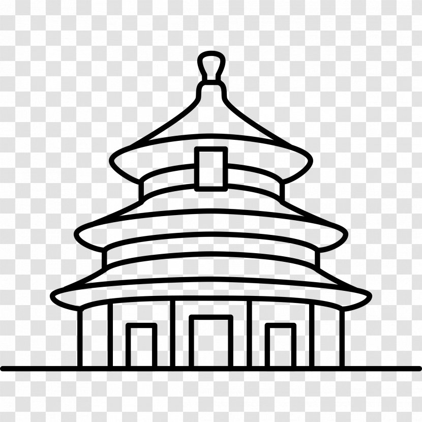 Temple Of Heaven Great Wall China Chinese Pagoda Drawing Transparent PNG