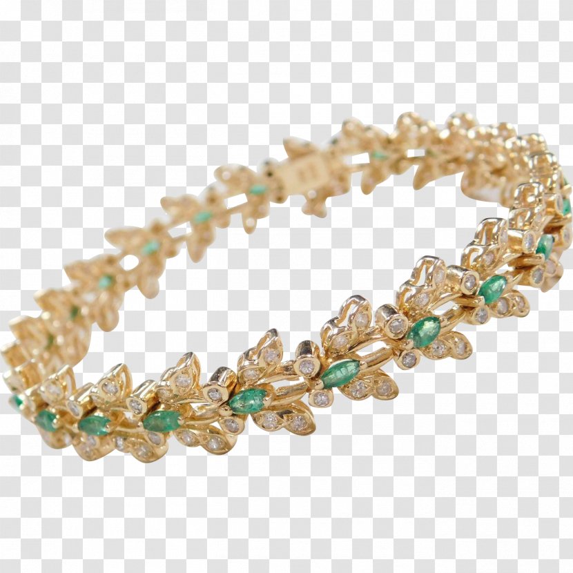 Emerald Turquoise Bracelet Necklace Gold - Jewelry Making Transparent PNG