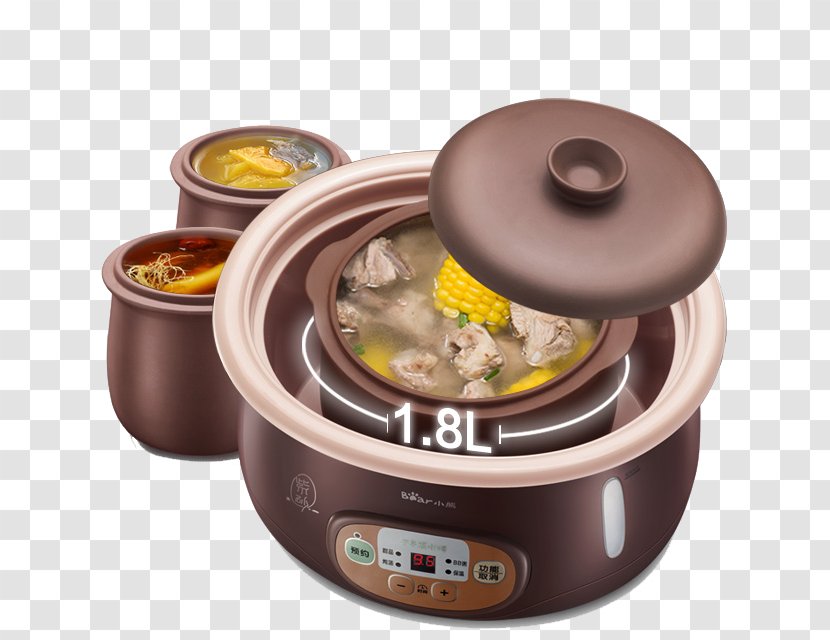 Congee Edible Birds Nest Simmering Clay Pot Cooking Stock - Yixing Teapot - Multi-function Rice Cooker Transparent PNG