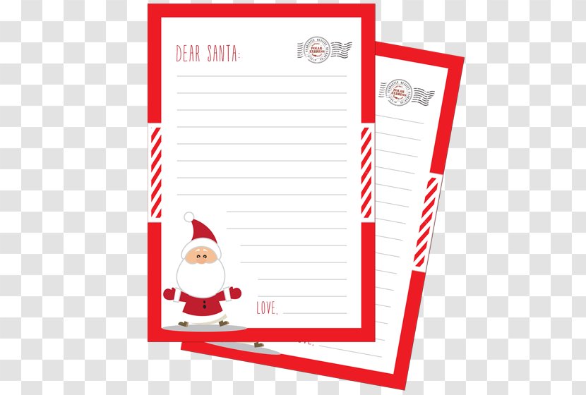 Santa Claus Paper Christmas Wish List Letter Transparent PNG