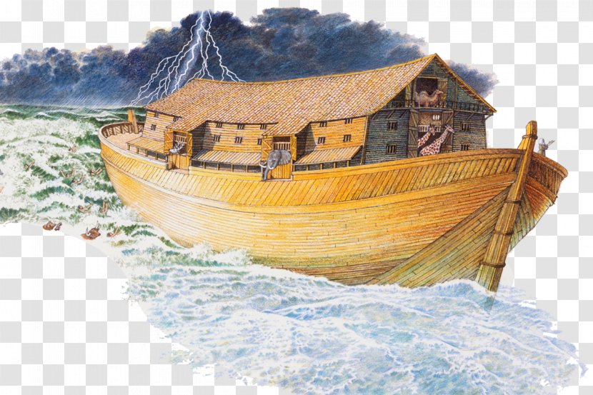 Bible Noahs Ark Drawing Illustration - Royaltyfree - Sea Storm Transparent PNG