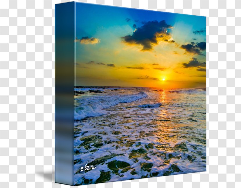 Picture Frames Sunset Eszra Horizon Sea - Calm - SUN RAY Transparent PNG