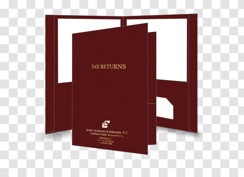 Presentation Folder Income Tax File Folders Return - Imprinted Transparent PNG