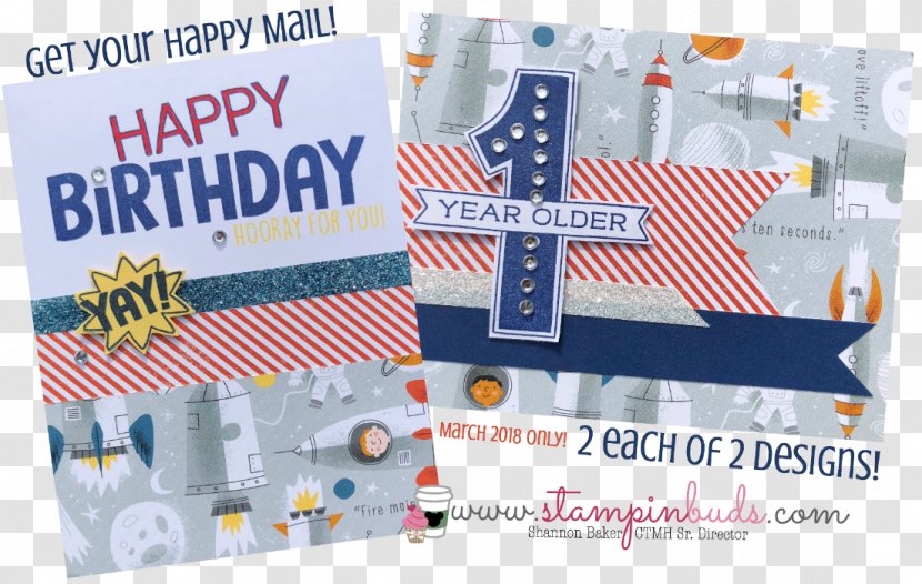 Paper Model Material Birthday - Bud - Happy Mail] Transparent PNG