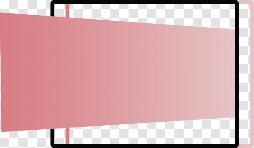 Pink Red Rectangle Line Material Property Transparent PNG