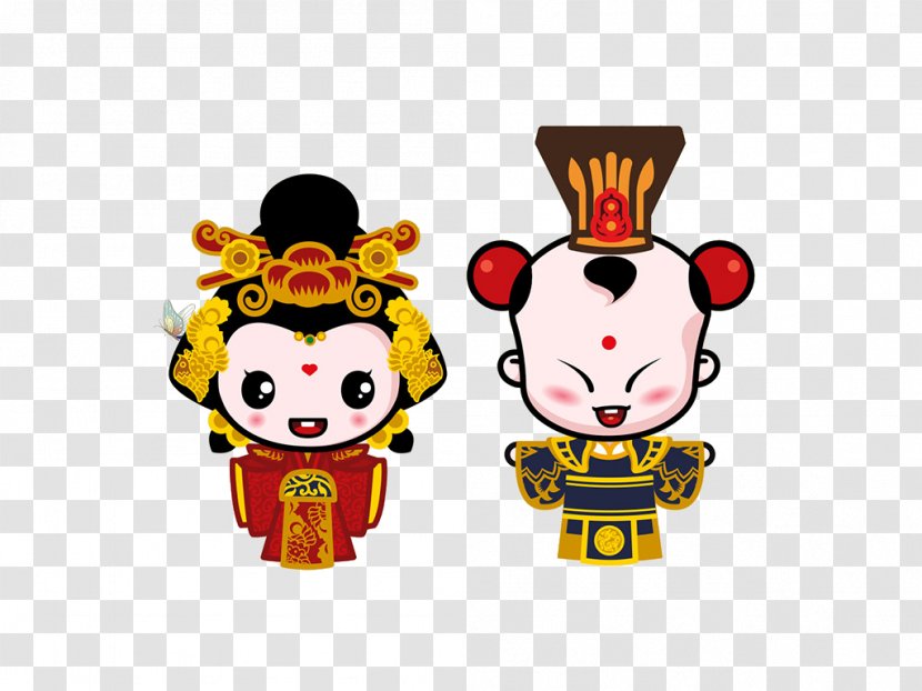 Tang Dynasty Budaya Tionghoa U4e2du56fdu5409u7965u7b26 U7ae5u5b50 Sudhana - Chinese New Year - Cartoon Characters Bride And Groom Transparent PNG