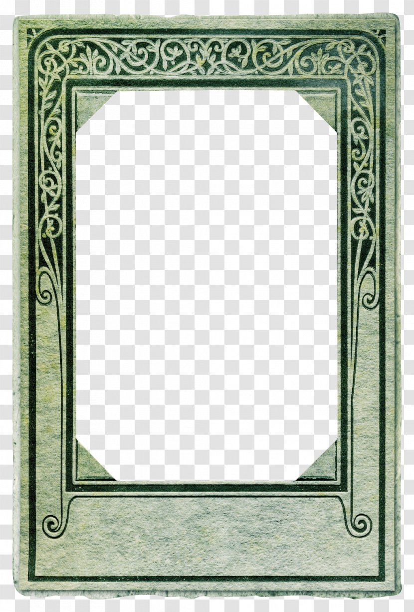 Picture Frame Gallery Wrap Clip Art - Photography - Green Vintage Transparent PNG