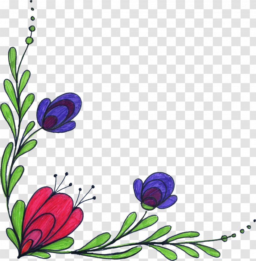 Art Floral Design Flower Drawing - Doodle Transparent PNG