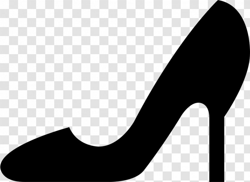 Highheeled Shoe Footwear - Silhouette - Style Blackandwhite Transparent PNG