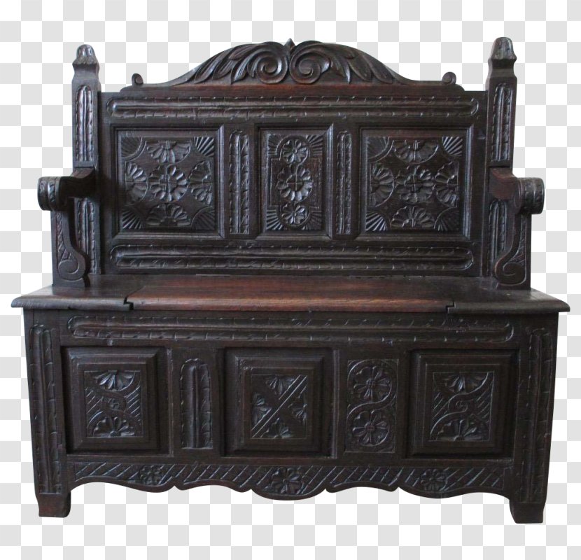 Antique Furniture Bench Hall Tree - Wood Transparent PNG