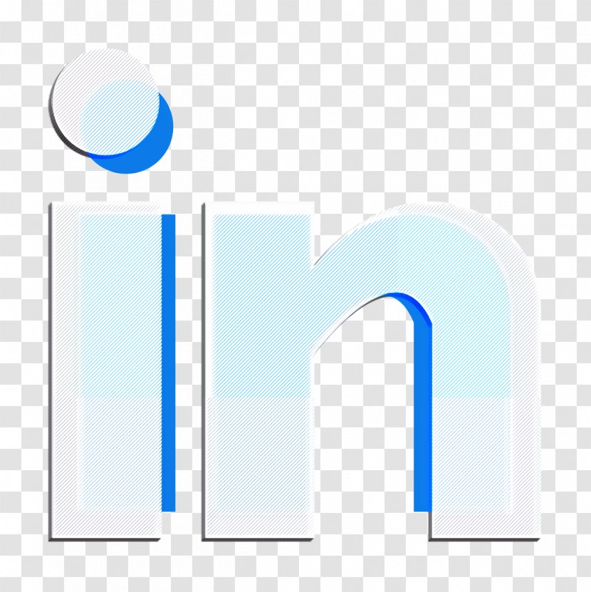 Linkedin Icon Logo Social - Blue - Text Transparent PNG