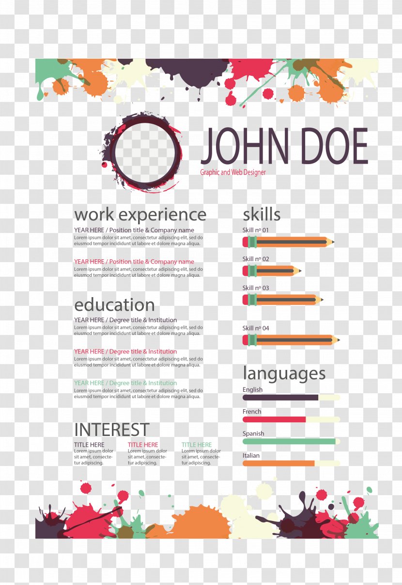 Youyu Graphic Design Illustration - Area - Color Resume Templates Transparent PNG