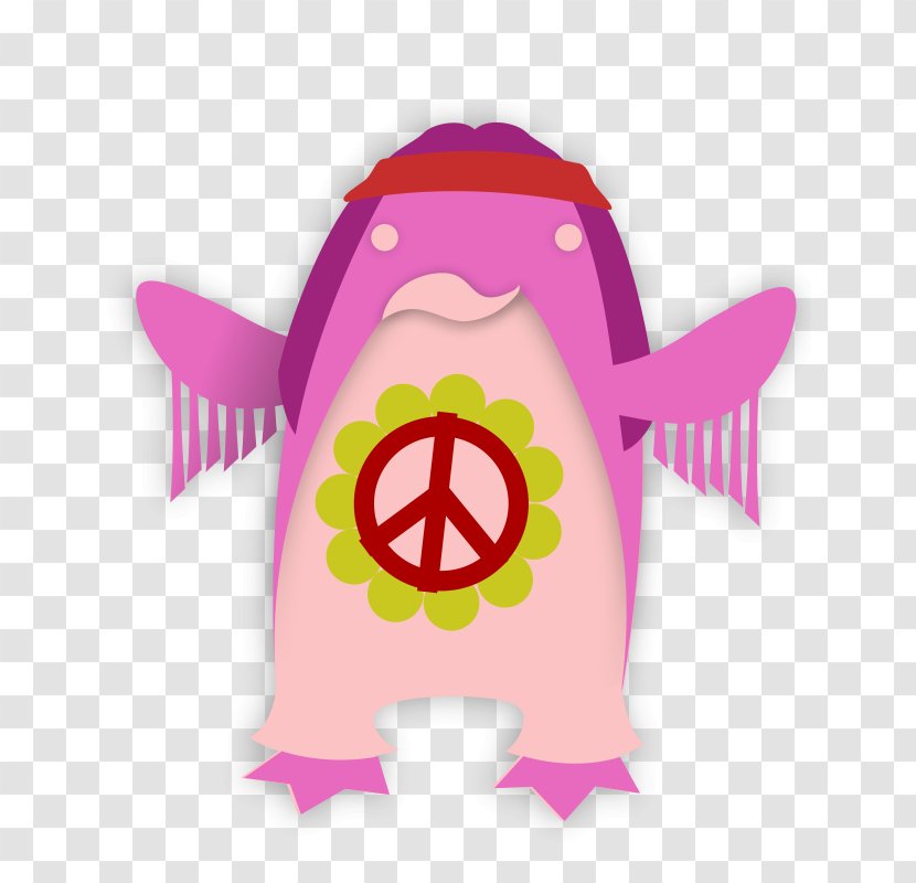 Hippie 1960s Peace - Pink Transparent PNG