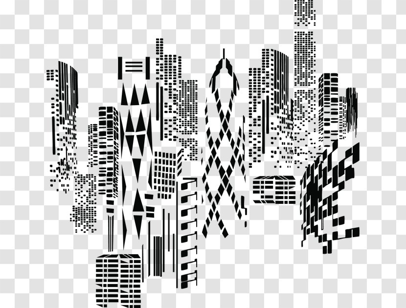 Stock.xchng Pixel Image - Text - City Illustration Transparent PNG